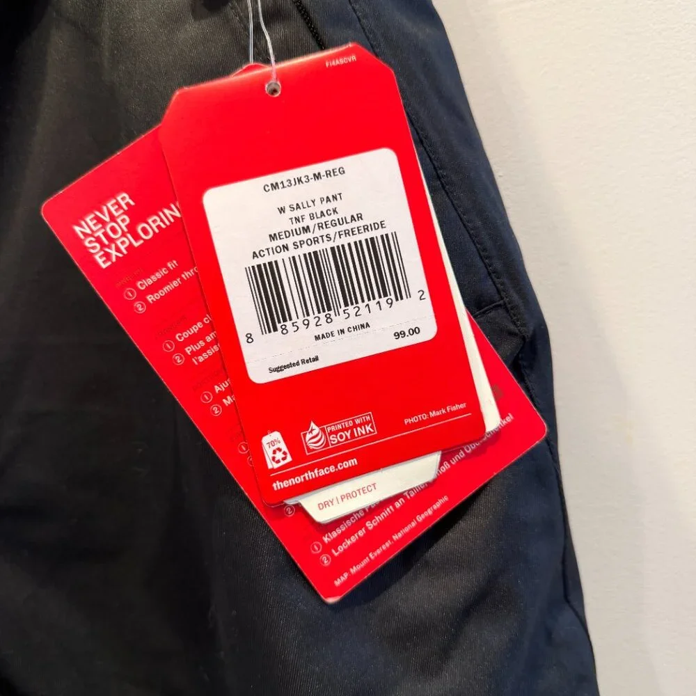 The North Face W Sally Ski Snowboard Pants black Sz M NWT - Picture 3 of 9